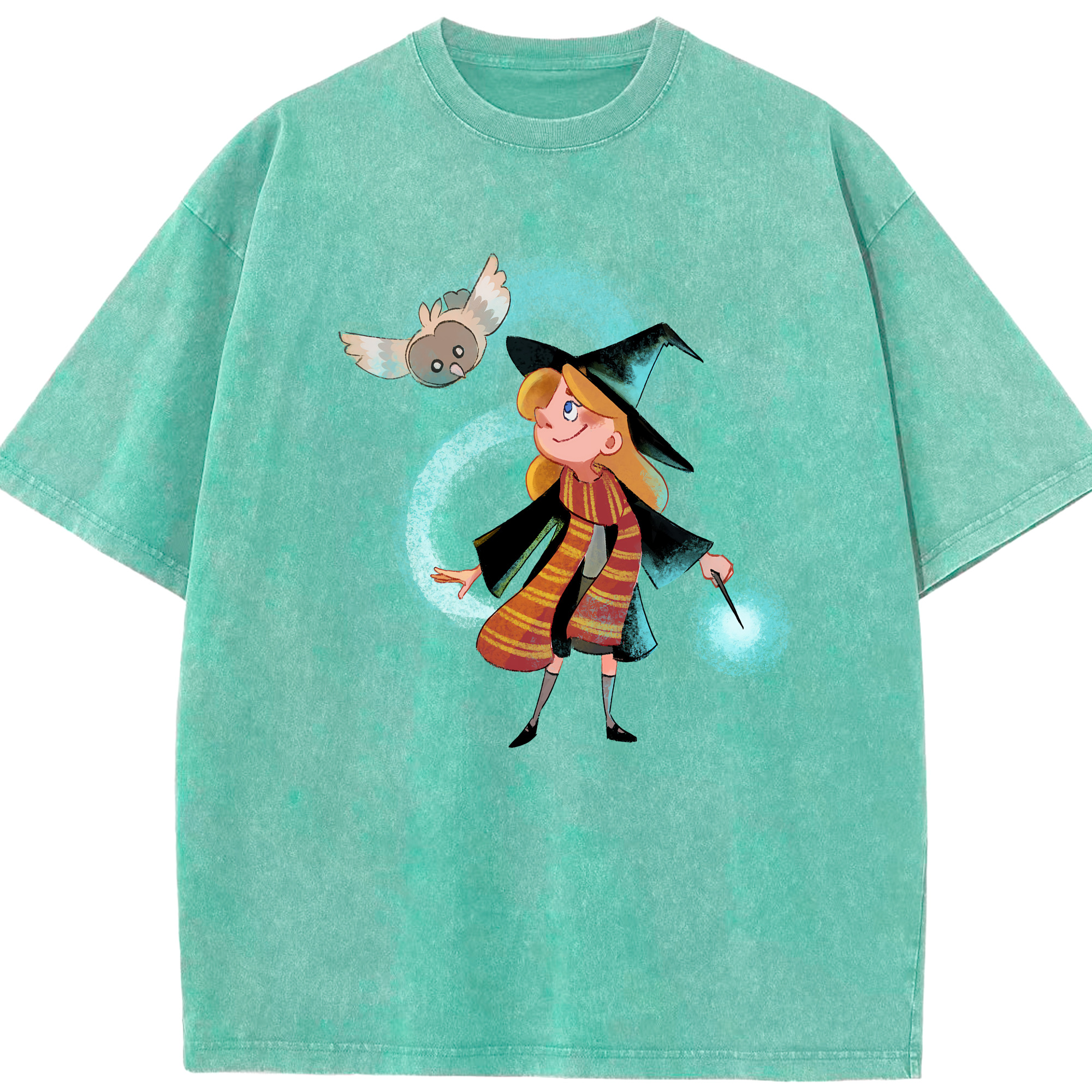（画像用） Harry Potter ハリー・ポッターシリーズ 綿100% ヴィンテージ風 半袖Tシャツ（フロントプリント）